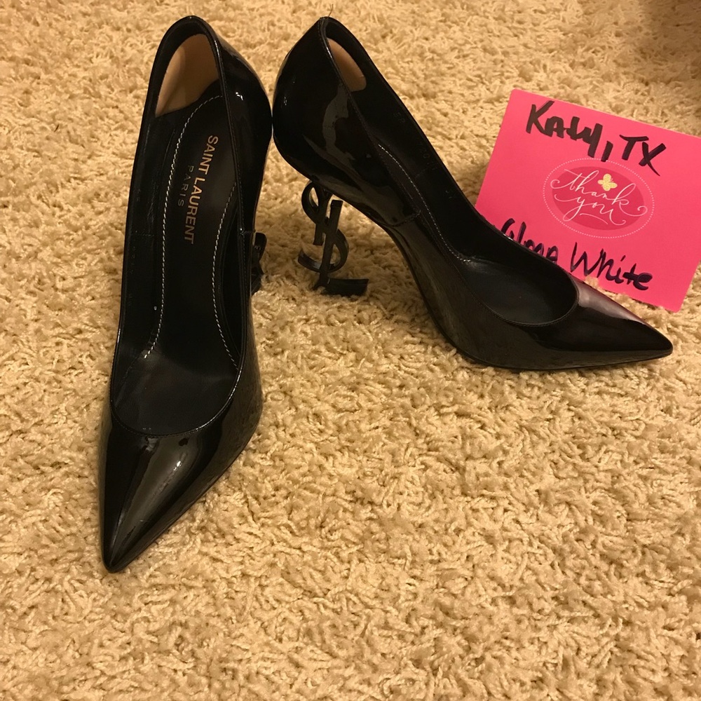 Pre-Loved Saint Laurent Patent Leather Opium heels
